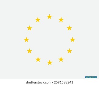 Star in circle ,Euro star flag icon logo template