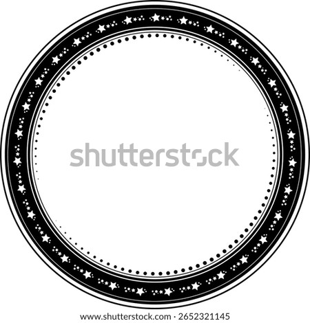 Star Circle Frame with Astrological Inspired Design
Mystical Circular Element for Zodiac, Tarot, or Spiritual Themes