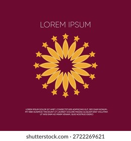 Diseño elegante del marco del círculo de la estrella