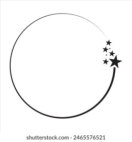 marco del círculo de la estrella. aislado sobre fondo blanco. Ilustración vectorial. EPS 10