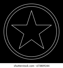 Star in circle icon .