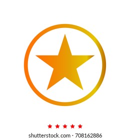 Star in circle  icon .