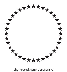 Star circle icon design. Circle icon star in trendy flat style design. Vector illustration of black circle.