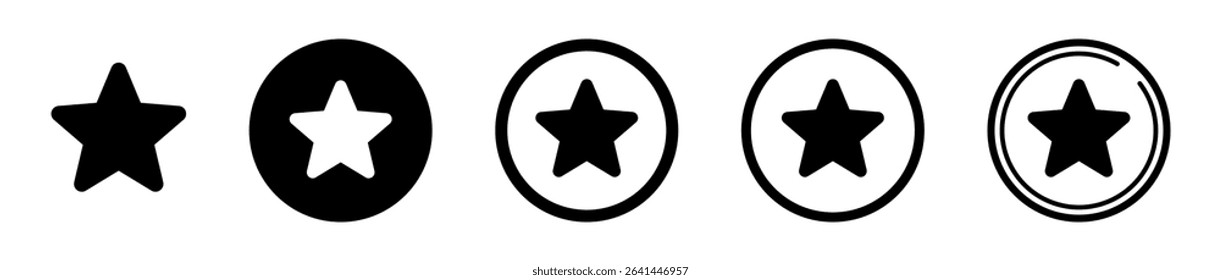 Star in circle icon. Favorite and Reward icon for business website, apps.