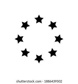Star circle icon isolated. Logo symbol illustration for mobile concept, web design and games.