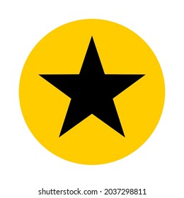 Star in Circle Icon. Vector Image.