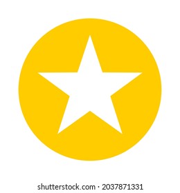 Star in Circle Icon. Vector Image.