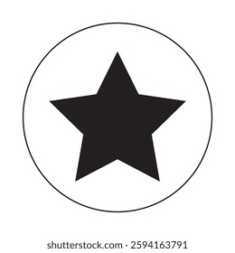 star and circle line vector icon, storage and award illustration
