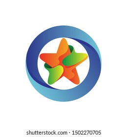 Star With Circle Logo Design