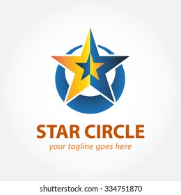 star circle logo element design vector shape icon symbol abstract airline elegant business company identity