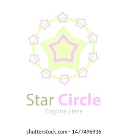 Star circle logo is a simple logo, like a star and circle in a simple color, suitable for various needs of your company or business logo,