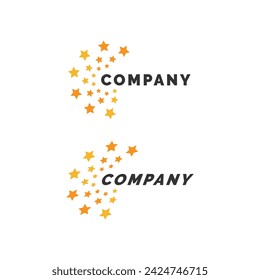 Star circle logo template. Circular icon design