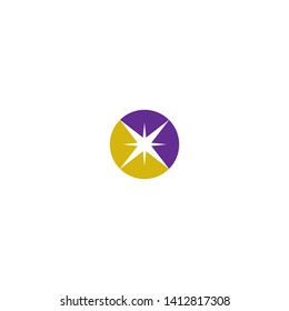 star in circle logo vector
