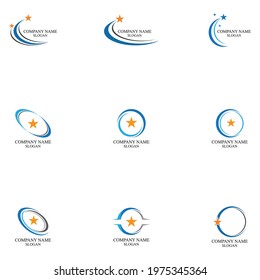 Star Of  circle and star logo vector illustration template design