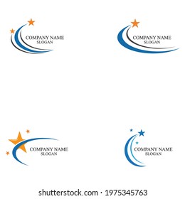 Star Of  circle and star logo vector illustration template design
