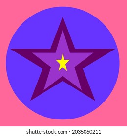star and circle logo vector illustration