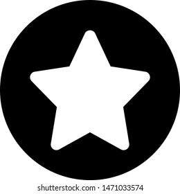 Star in a circle logotype isolated on a white background
