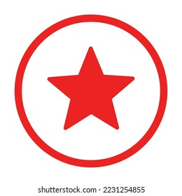 Star and circle on white