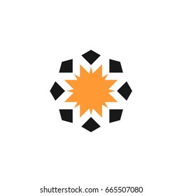 Star Circle Ornamental Logo Template Illustration Design. Vector EPS 10.