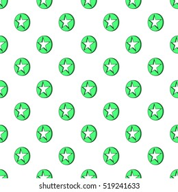 Star in circle pattern. Cartoon illustration of star in circle vector pattern for web