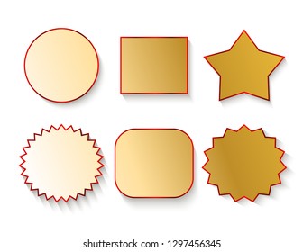 Star circle square sticker empty