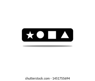 star, circle, square, triangle icon flat vector.eps10