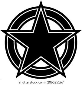 Star circle vector icon