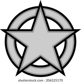 Star circle vector icon