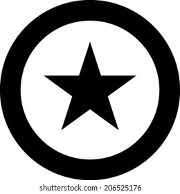 Star circle vector icon