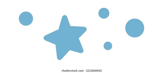 Star with circles icon. Vector illustration