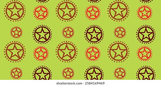 Star circles seamless pattern background vector design.