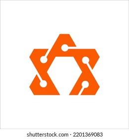 símbolo del vector de diseño del logotipo de la tarjeta de circuitos