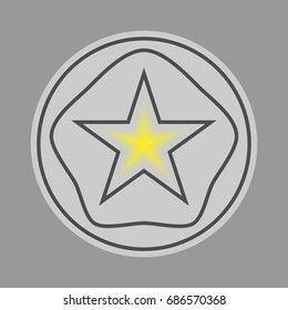 Star. Circuit. transition. Yellow. Vector.
