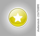 Star Circular Vector Yellow Web Icon Button