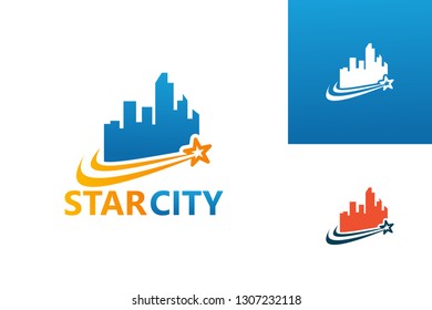 Star City Logo Template Design Vector, Emblem, Design Concept, Creative Symbol, Icon