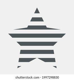 Star Classic grating lattice striped rating icon web vector