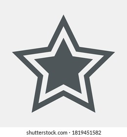 Star Classic rating icon web quality vector illustration cut
