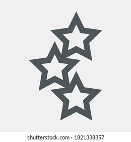 Recorte de calidad vectorial del icono de clasificación Star Classic