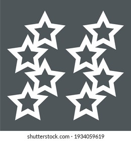 Recorte de calidad vectorial del icono de clasificación Star Classic