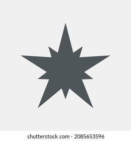 Recorte de calidad vectorial del icono de clasificación Star Classic