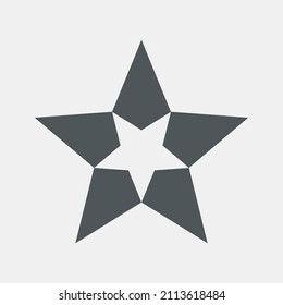 Recorte de calidad vectorial del icono de clasificación Star Classic