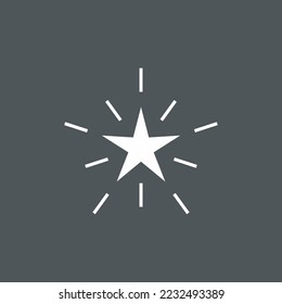 Recorte de calidad vectorial del icono de clasificación Star Classic