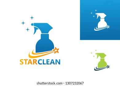 Star Cleaner Logo Template Design Vector, Emblem, Design Concept, Creative Symbol, Icon