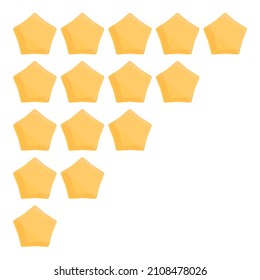 Star client rating icon cartoon vector. Customer satisfaction. Client feedback