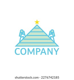 Star climbing logo. Modern, unique, simple.