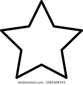 Star clip art design on plain white transparent isolated background for card, shirt, hoodie, sweatshirt, apparel, card, tag, mug, icon, poster or badge