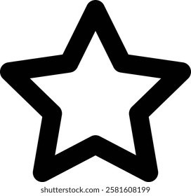 Star clip art design on plain white transparent isolated background for card, shirt, hoodie, sweatshirt, apparel, card, tag, mug, icon, poster or badge