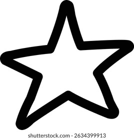 Star clip art design on plain white transparent isolated background for card, shirt, hoodie, sweatshirt, apparel, card, tag, mug, icon, poster or badge