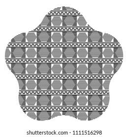 Star Clipping Mask Hexagon Pattern Background Design Vector