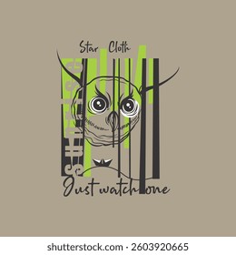 STAR CLOTH JUST WATCH ONE SUNRISE - MODERN AND STYLISH TYPOGRAPHY DESIGN, VECTOR PRINT T-SHIRT, GRAPHIC VECTOR DESIGN, URBAN STYLE, STREET WEAR FASHION ILLUSTRATION, 